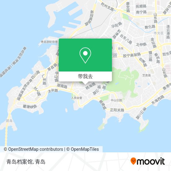 青岛档案馆地图