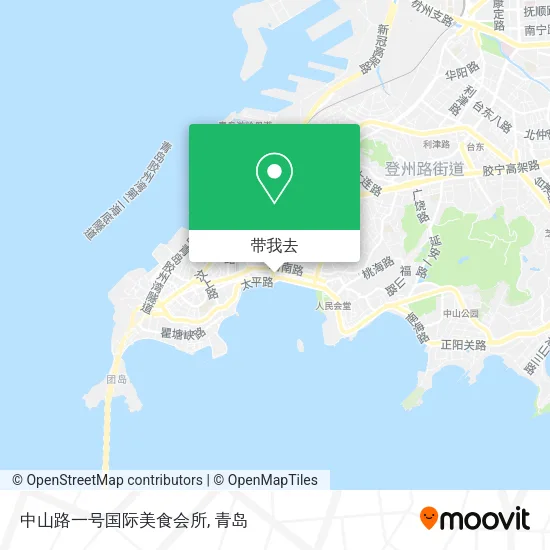 中山路一号国际美食会所地图