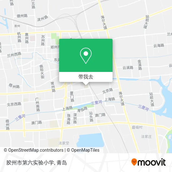 胶州市第六实验小学地图