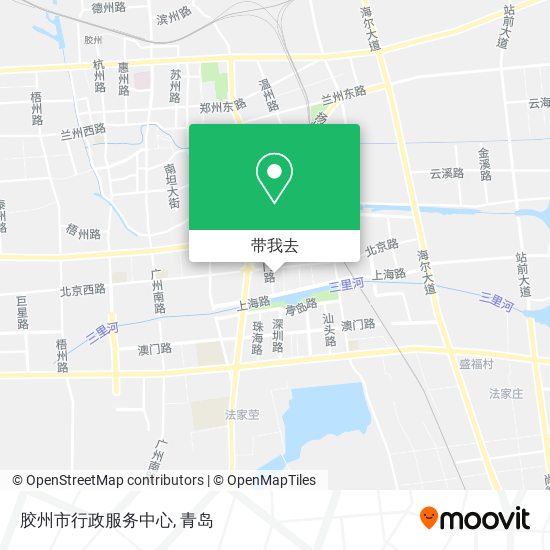 胶州市行政服务中心地图