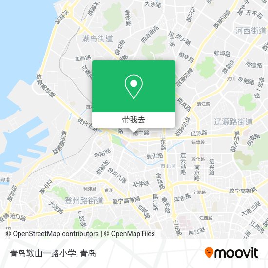 青岛鞍山一路小学地图