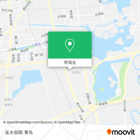 蓝水假期地图