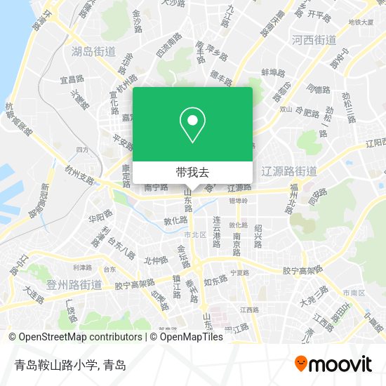 青岛鞍山路小学地图