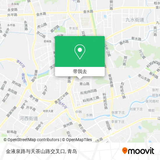 金液泉路与天茶山路交叉口地图