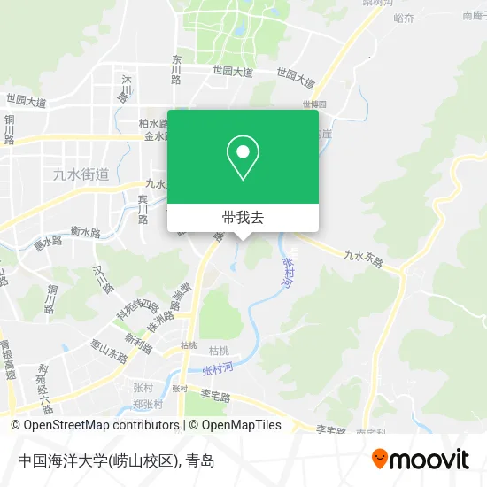 中国海洋大学(崂山校区)地图