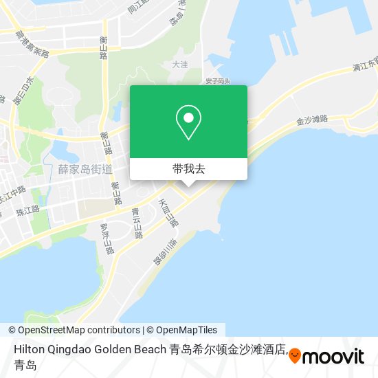 Hilton Qingdao Golden Beach 青岛希尔顿金沙滩酒店地图