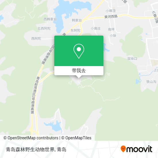 青岛森林野生动物世界地图