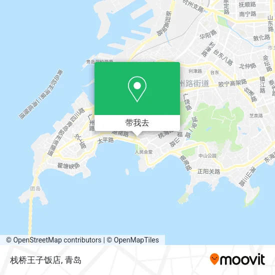 栈桥王子饭店地图