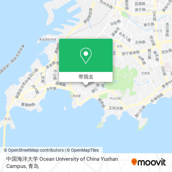 中国海洋大学 Ocean University of China Yushan Campus地图