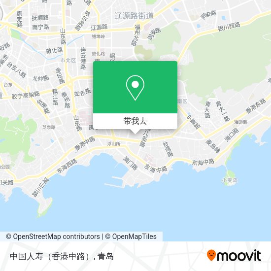 中国人寿（香港中路）地图
