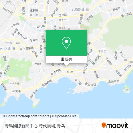青島國際新聞中心 時代廣場地图