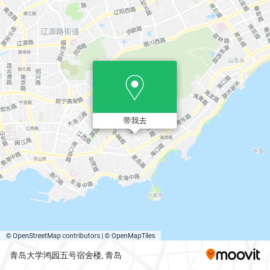 青岛大学鸿园五号宿舍楼地图