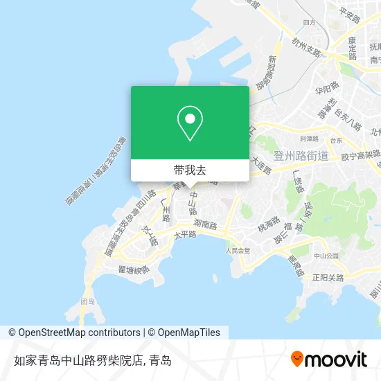 如家青岛中山路劈柴院店地图