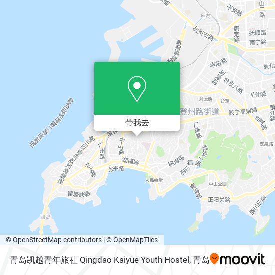 青岛凯越青年旅社 Qingdao Kaiyue Youth Hostel地图
