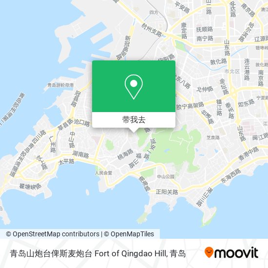 青岛山炮台俾斯麦炮台 Fort of Qingdao Hill地图