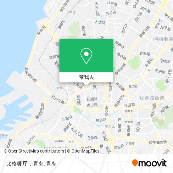 比格餐厅，青岛地图