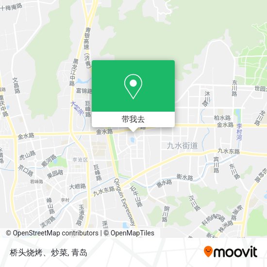 桥头烧烤、炒菜地图