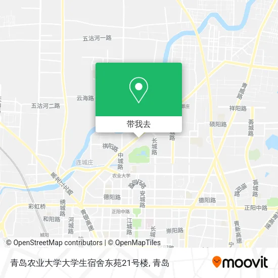 青岛农业大学大学生宿舍东苑21号楼地图