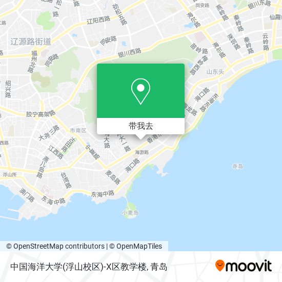 中国海洋大学(浮山校区)-X区教学楼地图