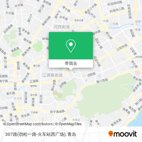 307路(劲松一路-火车站西广场)地图