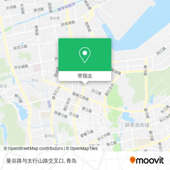 曼谷路与太行山路交叉口地图