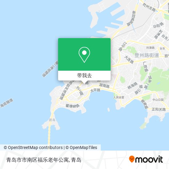 青岛市市南区福乐老年公寓地图