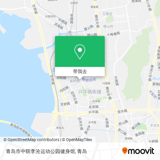 青岛市中联李沧运动公园健身馆地图