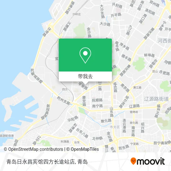 青岛日永昌宾馆四方长途站店地图