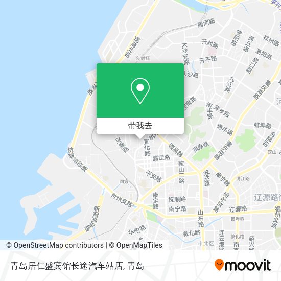 青岛居仁盛宾馆长途汽车站店地图