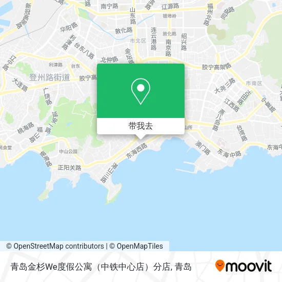 青岛金杉We度假公寓（中铁中心店）分店地图