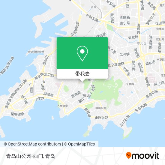 青岛山公园-西门地图