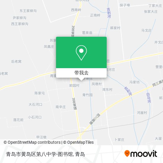 青岛市黄岛区第八中学-图书馆地图