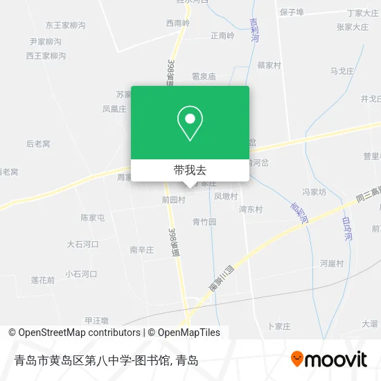 青岛市黄岛区第八中学-图书馆地图