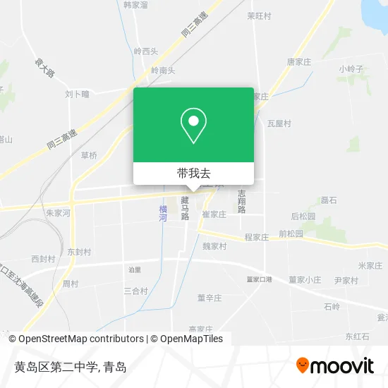 黄岛区第二中学地图