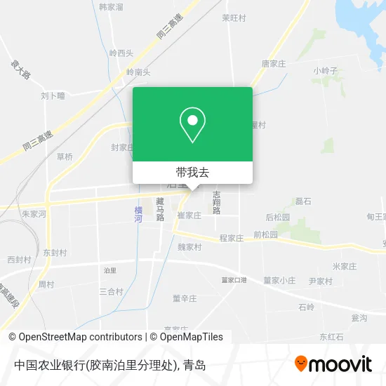 中国农业银行(胶南泊里分理处)地图