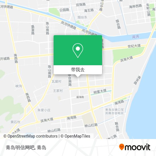 青岛明信网吧地图