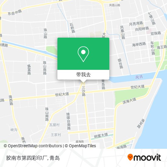 胶南市第四彩印厂地图