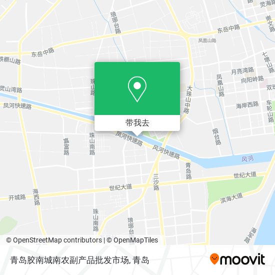 青岛胶南城南农副产品批发市场地图