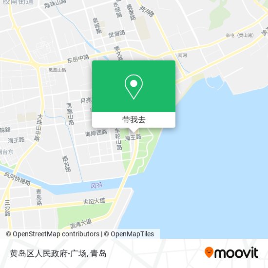 黄岛区人民政府-广场地图