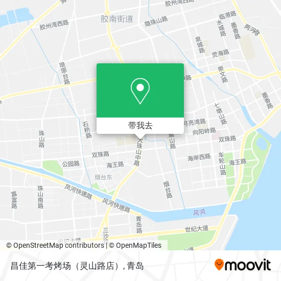昌佳第一考烤场（灵山路店）地图