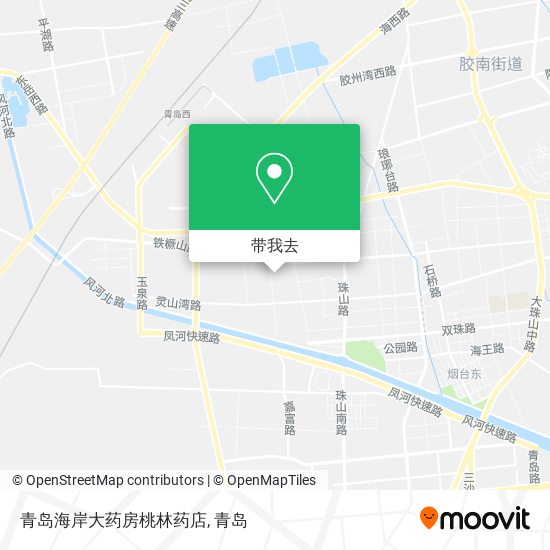 青岛海岸大药房桃林药店地图
