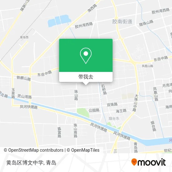 黄岛区博文中学地图