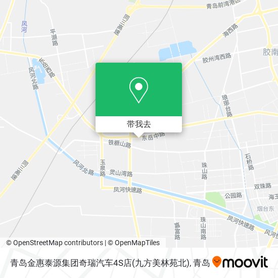 青岛金惠泰源集团奇瑞汽车4S店(九方美林苑北)地图