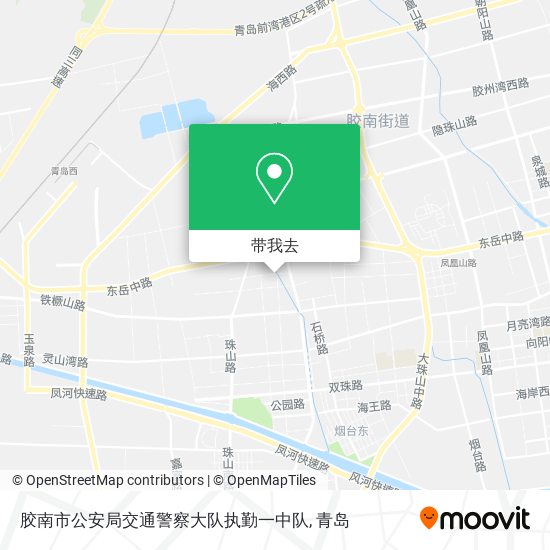 胶南市公安局交通警察大队执勤一中队地图