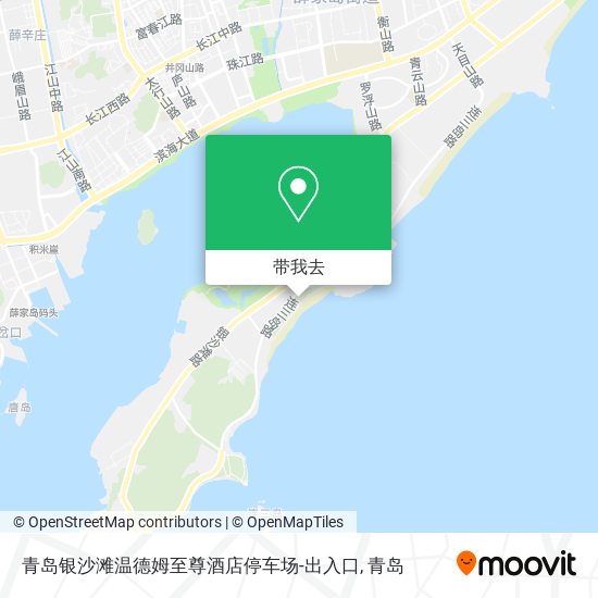 青岛银沙滩温德姆至尊酒店停车场-出入口地图