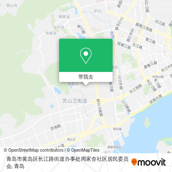 青岛市黄岛区长江路街道办事处周家夼社区居民委员会地图