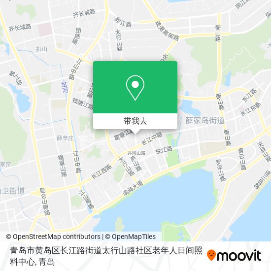 青岛市黄岛区长江路街道太行山路社区老年人日间照料中心地图