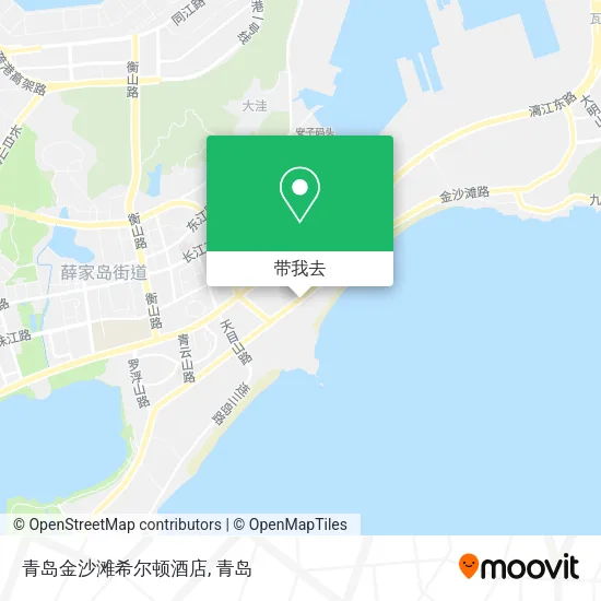 青岛金沙滩希尔顿酒店地图