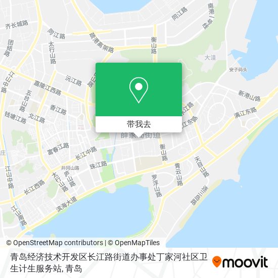 青岛经济技术开发区长江路街道办事处丁家河社区卫生计生服务站地图