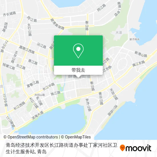 青岛经济技术开发区长江路街道办事处丁家河社区卫生计生服务站地图